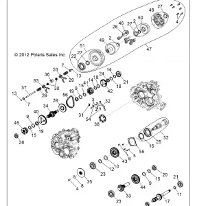 DRIVE TRAIN, MAIN GEARCASE INTERNALS - R13VH57FX (49RGRTRANSINTL1333133)