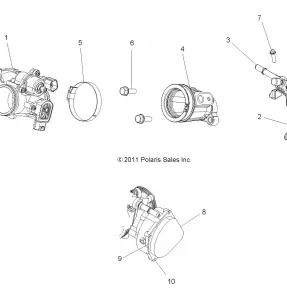 ENGINE, THROTTLE BODY and Топливная система RAIL - R13VH57FX (49RGRTHROTTLEBODY12RZR570)