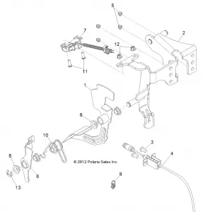 ENGINE, THROTTLE PEDAL - R13VH57FX (49RGRTHROTTLEPEDAL13RZRXP4)