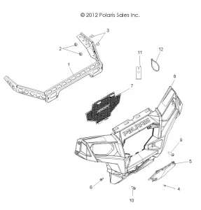 BODY, FRONT BUMPER - R13VH57AD/6EAK (49RGRBUMPER13RZR570)