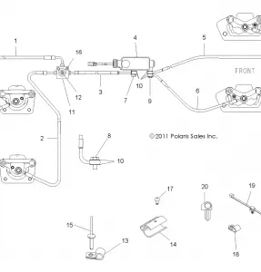 BRAKES, BRAKE LINES and MASTER CYLINDER - R13VH57AD/6EAK (49RGRBRAKELINES12RZR570)