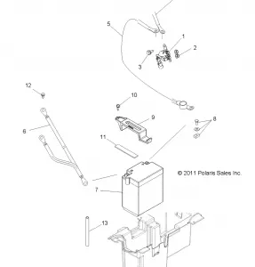 ELECTRICAL, BATTERY - R13VH57AD/6EAK (49RGRBATTERY12RZR570)