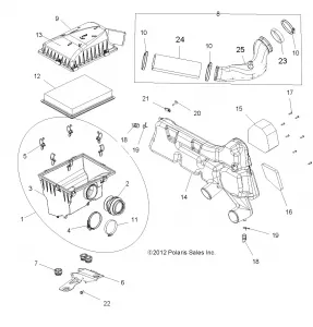 ENGINE, Впуск SYSTEM - R13VH57AD/6EAK (49RGRAIRBOX13RZR570)