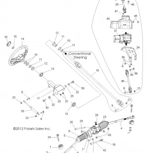 STEERING, STEERING ASM. - R13VH57AD/6EAK (49RGRSTEERING13RZR570)