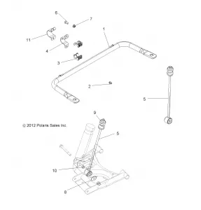 SUSPENSION, STABILIZER BAR, REAR - R13VH57AD/6EAK (49RGRSTABILIZERRR13RZR570)