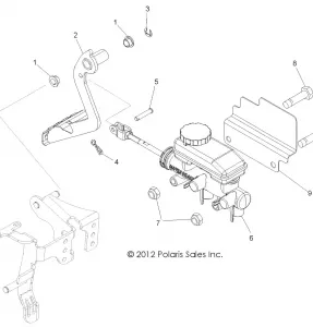 BRAKES, PEDAL and MASTER CYLINDER - R13VE76AD/AI/AW/7EAS/EAT (49RGRBRAKEFOOT13RZR)