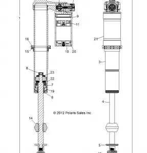 SUSPENSION, FRONT SHOCK - R13VE76AI/AW/7EAS/EAT (49RGRSHOCKFRT7043910)