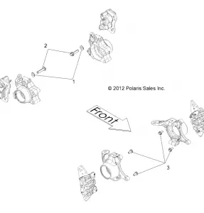 BRAKES, CALIPER MOUNTING - R13XT87AA/9EAK (49ATVCALIPERMTG12RZRXP4)