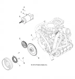 ENGINE, STARTER and DRIVE - R13XT87AA/9EAK (49RGRSTARTINGMTR13RZRXP4)