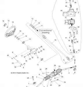 STEERING, STEERING ASM. - R13XT87AA/9EAK (49RGRSTEERING12RZRXP4)