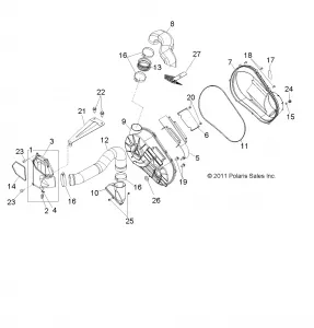 DRIVE TRAIN, CLUTCH COVER and DUCTING - R13JT87AD/AL/9EAK/EAL/EAO/EAT/EAW/EAP (49RGRCLUTCHCVR12RZRXP900)