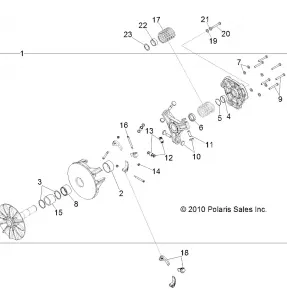 DRIVE TRAIN, PRIMARY CLUTCH - R13JT87AD/AL/9EAK/EAL/EAO/EAT/EAW/EAP (49RGRCLUTCHDRV13RZR900)