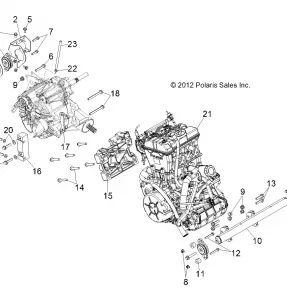 ENGINE, Вариатор MOUNTING - R13JT87AD/AL/9EAK/EAL/EAO/EAT/EAW/EAP (49RGRENGINEMTG13RZRXP4)