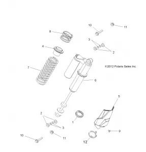 SUSPENSION, REAR SHOCK MOUNTING - R13JT9EAK (49RGRSHOCKMTGRR13RZRXP900I)