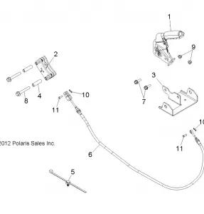 BRAKES, PARK BRAKE - R13JT9EFX (49RGRBRAKEPARK13RZRXP900I)