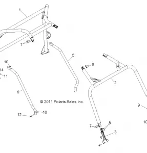 CHASSIS, CAB Рама and SIDE BARS - R13JT9EFX (49RGRCAB12RZRXP900)