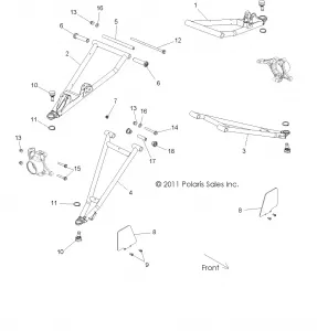 SUSPENSION, FRONT CONTROL ARMS - R13JT9EFX (49RGRSUSPFRT12RZRXPI)