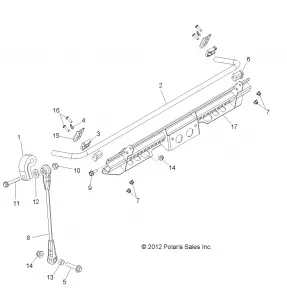 SUSPENSION, STABILIZER BAR, FRONT - R13JT9EFX (49RGRSTABILIZERFRT13RZRXP900I)