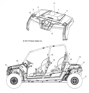 BODY, Наклейки - Z14XE7EAL/X (49RGRDECAL14RZR8004)