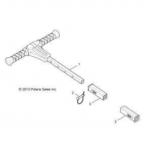 BODY, GRAB BAR, PASSENGER - Z14ST1EFX (49RGRGRABBAR14RZR1000)