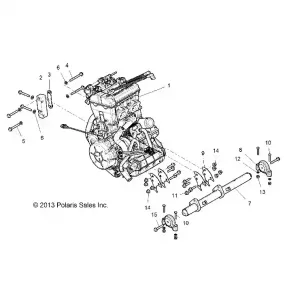 ENGINE, MOUNTING - Z14ST1EFX (49RGRENGINEMTG14RZR1000)