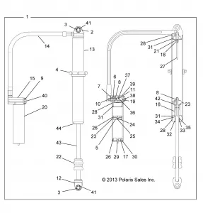 SUSPENSION, REAR SHOCK - Z14ST1EFX (49RGRSHOCKRR7044244)