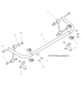 SUSPENSION, STABILIZER BAR, REAR - Z14ST1EFX (49RGRSTABILIZERRR14RZR1000)