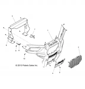 BODY, FRONT BUMPER - Z15VCE87AT/AV (49RGRBUMPER14RZR1000)