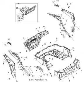 BODY, REAR RACK AND FENDERS - Z15VCE87AT/AV (700004)