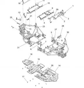 CHASSIS, MAIN Рама AND SKID PLATE - Z15VCE87AT/AV (700009)