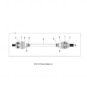 DRIVE TRAIN, FRONT HALF SHAFT - Z15VCE87AT/AV (49RGRSHAFTDRV15RZR900)