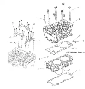 ENGINE, CYLINDER and HEAD - Z15VCE87AT/AV (49RGRCYLINDER15RZR900)