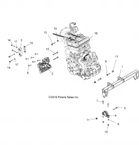 ENGINE, ENGINE MOUNTING - Z15VCE87AT/AV (49RGRENGINEMTG15RZR900)