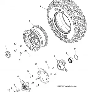 WHEELS, FRONT - Z15VCE87AT/AV (49RGRWHEELFRT15RZR900)