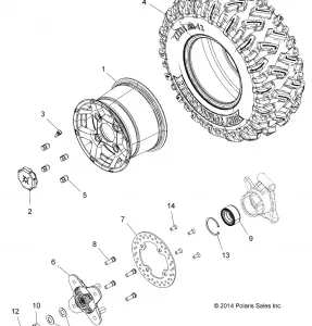 WHEELS, REAR - Z15VCE87AT/AV (49RGRWHEELRR15RZR900)