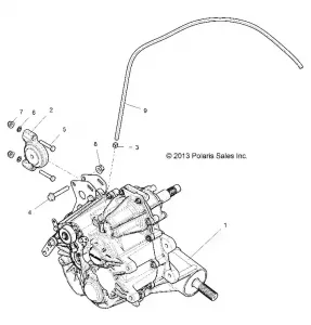 DRIVE TRAIN, MAIN GEARCASE MOUNTING - Z15VA87 ALL OPTIONS (49RGRTRANSMTG14RZR1000)