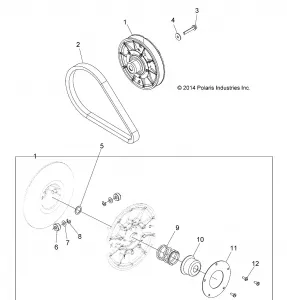 DRIVE TRAIN, SECONDARY CLUTCH - Z15VAA87AJ/AC (49RGRCLUTCHDVN1323246)