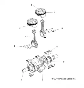 ENGINE, CRANKSHAFT and PISTON - Z15VA87 ALL OPTIONS (49RGRPISTON11RZR875)