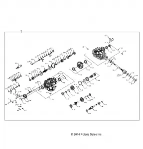 DRIVE TRAIN, MAIN GEARCASE INTERNALS - Z15VBA87AJ/LJ/E87AK/AM/AT/LT/AL/AV (49RGRGEARCASE1333064)