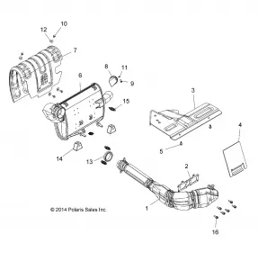 ENGINE, Выхлопная система SYSTEM - Z15VBA87AJ/LJ/E87AK/AM/AT/LT/AL/AV (49RGRВыхлопная система15RZR900)