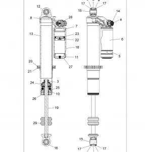 SUSPENSION, FRONT SHOCK - Z15VBA87AJ/LJ/E87AK/AM/AT/LT/AL/AV (49RGRSHOCKFRT7044206)