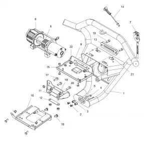 ACCESSORY, FRONT BUMPER, W/WINCH - Z15VDE99AL (49RGRBUMPER151K2)