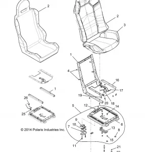 BODY, Сидение ASM. AND SLIDER - Z15VDE99AT/AL/AV/AW/LP/EW/AO/AP/AZ/NV/NW/K99AA/AU (49RGRСидение151000)