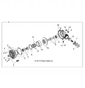 DRIVE TRAIN, FRONT GEARCASE - Z15VDE99AT/AL/AV/AW/LP/EW/AO/AP/AZ/NV/NW/K99AA/AU (49RGRTRANS151000XP)