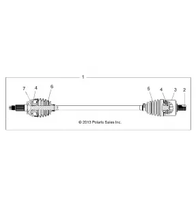 DRIVE TRAIN, FRONT HALF SHAFT (OPTIONAL) - Z15VD899AT/AL/AV/AW/LP/EW/AO/AP/AZ/NV/NW/K99AA/AU (49RGRSHAFTDRV14RZR1000)