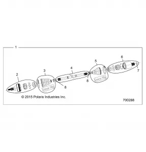 DRIVE TRAIN, REAR HALF SHAFT - Z15VDE99AT/AL/AV/AW/LP/EW/AO/AP/AZ/NV/NW/K99AA/AU (700288)