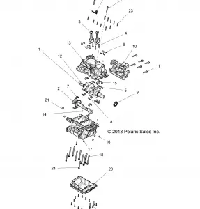 ENGINE, Картер AND CRANKSHAFT - Z15VDE99AT/AL/AV/AW/LP/EW/AO/AP/AZ/NV/NW/K99AA/AU (49RGRКартер14RZR1000)