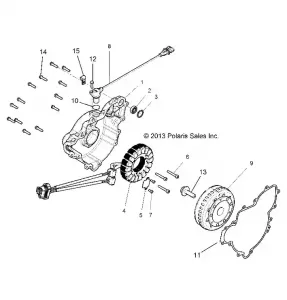 ENGINE, STATOR AND FLYWHEEL - Z15VDE99AT/AL/AV/AW/LP/EW/AO/AP/AZ/NV/NW/K99AA/AU (49RGRSTATOR14RZR1000)