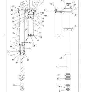 SUSPENSION, REAR SHOCK - Z15VDE99AL (HIGH LIFTER) (700154)