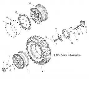 WHEELS, FRONT - Z15VDE99AT/AL/AV/AW/LP/EW/NV/NW/K99AA (49RGRWHEELFRT151000)